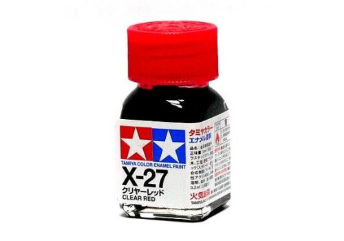 RCECHO® 2X Tamiya Model Color Enamel Paint X-27 Clear Red Net 10ml 80027 CA442 174; Version Complète Apps Édition