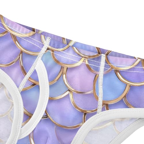 Gold Purple Mermaid Scales Toddler Boy's Underwear 2T 202c00564