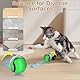 Pavlleen Katzenspielzeug Elektrisch Katzenball mit LED Licht, Interaktives Katzenspielzeug Ball, USB Wiederaufladbarer, 360° mit Ersatzschwanz Selbstdrehender, Lustiges Bälle Spielzeug (Grün)