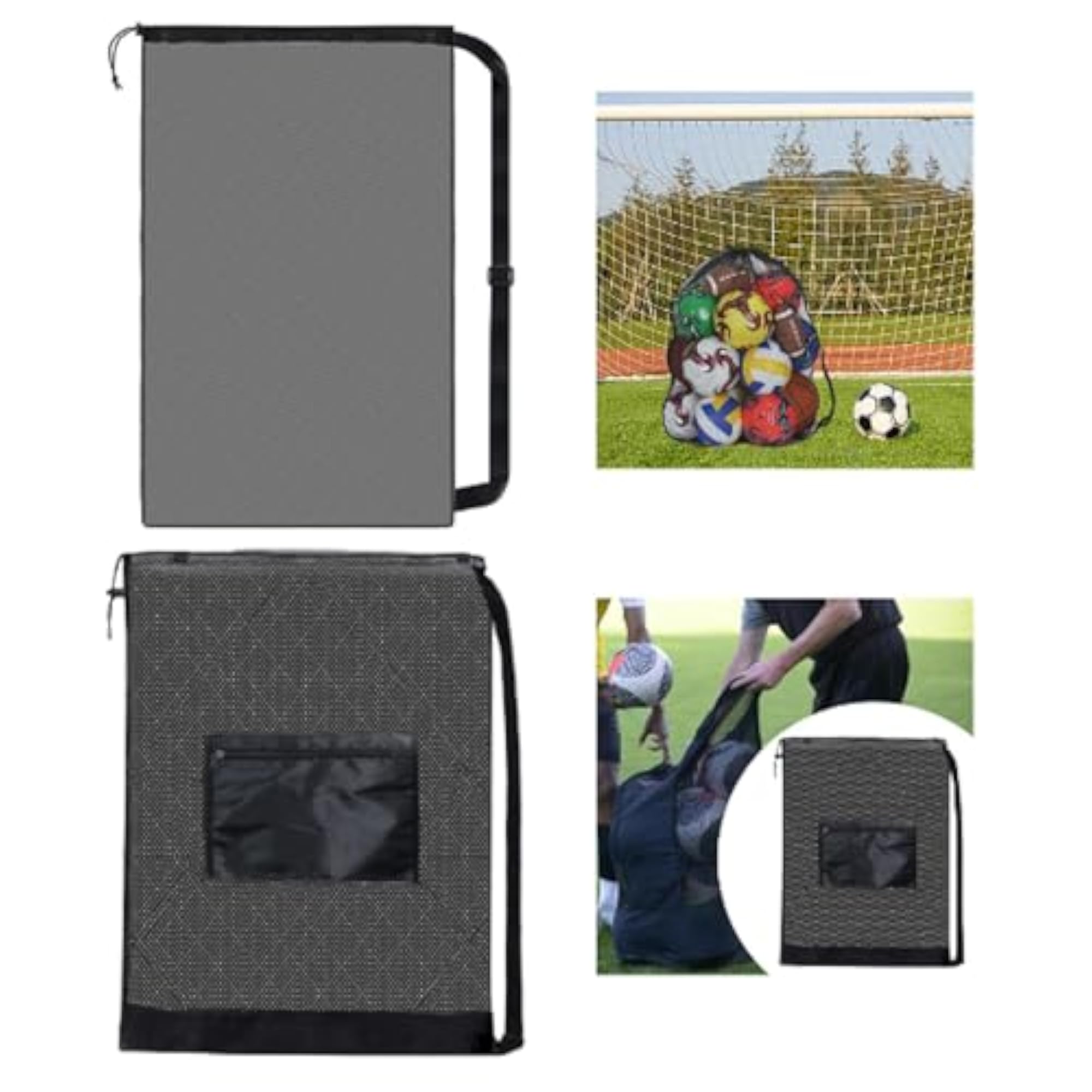 Large Sports Ball Carrier Bag, Mesh Design