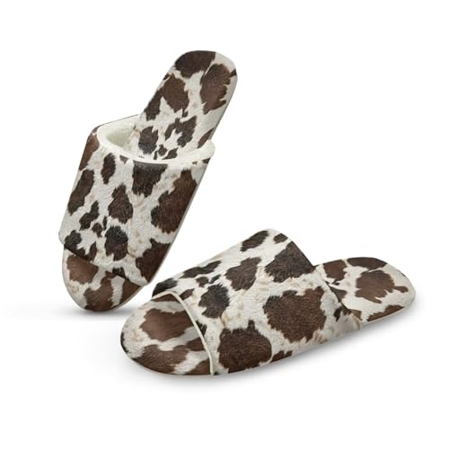 Fuzzy Slippers Soft Flannel House Shoes Lightweight Slide Shoes Open Toe Slip-On Slippers for Ladies Her Mom
