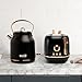 Haden Heritage 1.7 Liter Stainless Steel Electric Water Kettle Bundled with 2 Slice Wide Slot Stainless Steel Toaster, Black & Copper