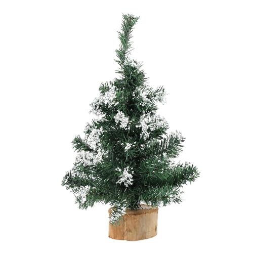 Mini árbol de Navidad for Centro de Mesa, Pino nevado for decoración navideña en casa o en la Oficina. plantes artificielles(30CM)