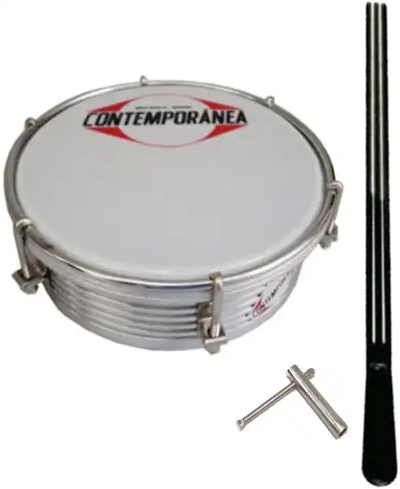 Contemporânea Tamborim Alumínio Frisado 6 C/Baqueta - 429C