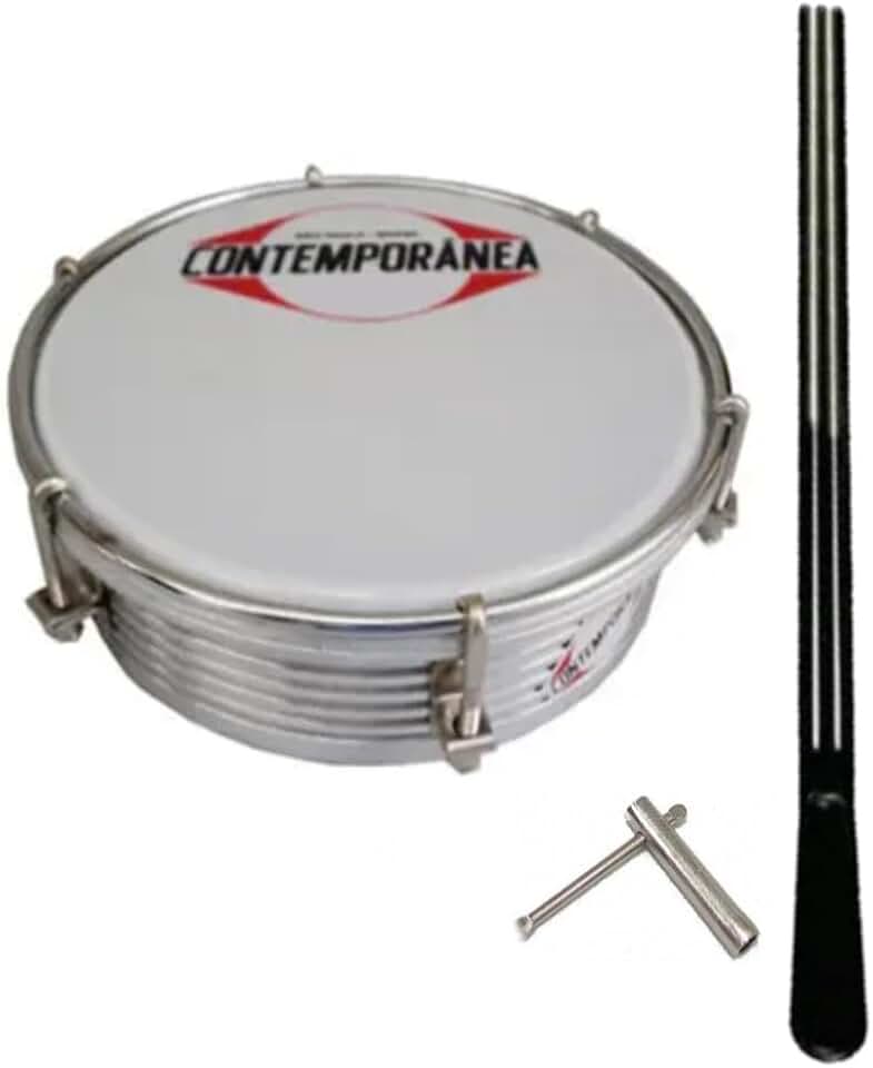 Contemporânea Tamborim Alumínio Frisado 6 C/Baqueta - 429C