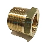 EDGE INDUSTRIAL Brass REDUCING HEX Bushing 1' Male NPT X 3/4' Female NPT Fuel / AIR/ Water / Oil/...