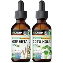 BIO KRAUTER Horsetail Tincture 2 Fl. Oz. & Gotu Kola Tincture 2 Fl. Oz.