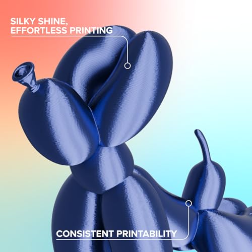 Image of Polymaker Panchroma Silk PLA Filament 1.75mm, 1kg, Dark Blue | Neatly Wound, High-Gloss Finish PLA, Easy Print & Smooth Feeding, Compatible with Bambu Lab & Most 3D Printers