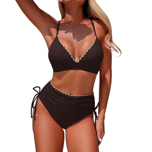 Maillot de bain menstruel femme deux pièces taille haute bikini short