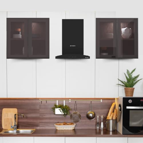 Image of SPECIALITY PANELS Multipurpose Cabinet with Modern Elegance Tinted Glass Wall Cabinet, Space Organizer for Office /Kitchen in (Flowery Wange, 4 Glass Shutter)