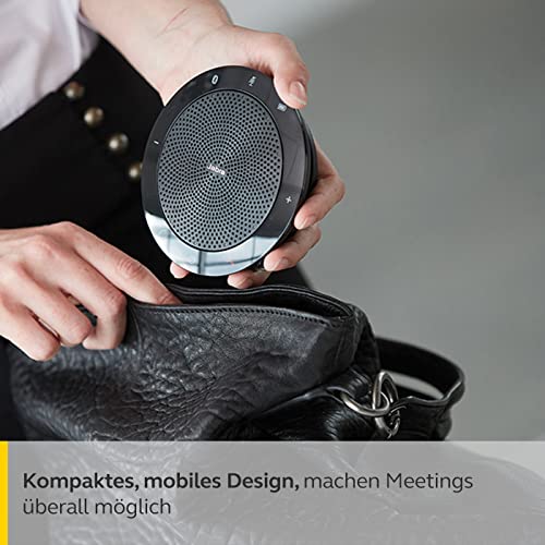 Jabra Speak 510 Lautsprecher — tragbarer Bluetooth-Lautsprecher, Konferenzlautsprecher — Anschluss an Laptops, Smartphones und Tablets — USB-Stecker, Schwarz – Bild 6
