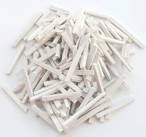 CUPMER Slate Pencils White Color Natural Chalk 5-9 mm Thick, Low Dust Chalks Stick Bulk for Chalkboard Blackboard Non-Toxic Classroom, Office and Home Use, Teachers Kids, School Supplies | 250gm/0.5lb
