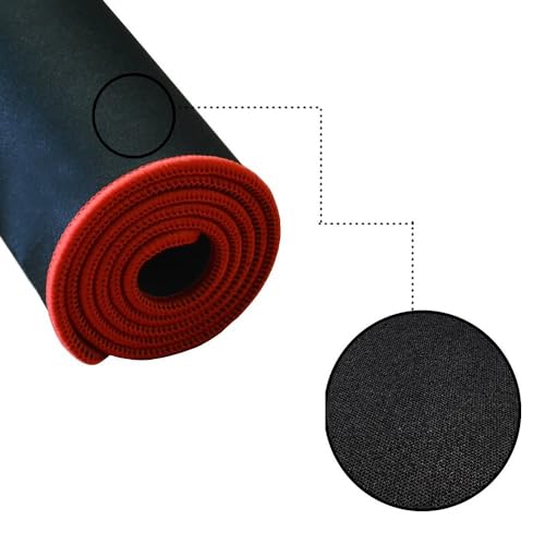 REY Alfombrilla para Teclado y Ratón Antideslizante Mouse XXL Gaming Negro con Bordes Azules - imagen 3