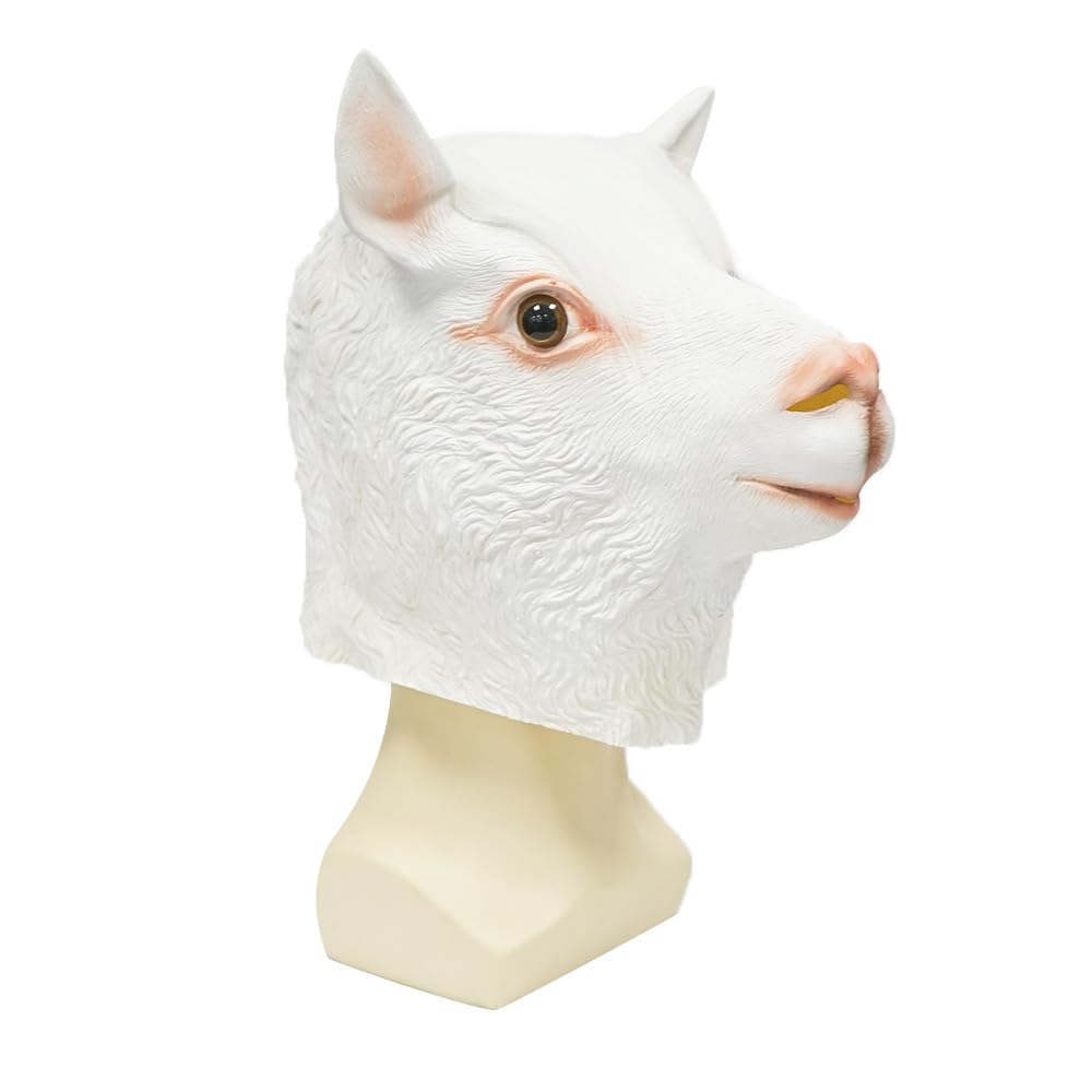 Mr.Fashion Creative parody of God beast latex mask - sand sculpture online celebrity live props - Halloween animal head cover (Alpaca)