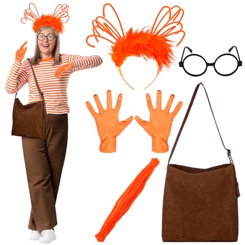 Accessoires de costume d'Halloween orange pour adulte, idéal pour soirée déguisée