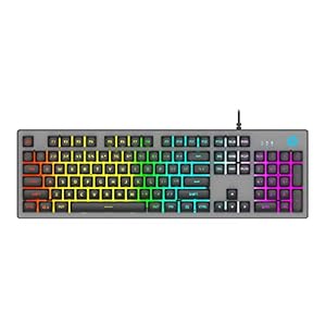 HP K500F Backlit Membrane Wired Gaming Keyboard with Mixed Color Lighting, Metal Panel with Logo Lighting, 26 Anti-Ghosting Keys, and Windows Lock Key / 3 Years Warranty(7ZZ97AA)