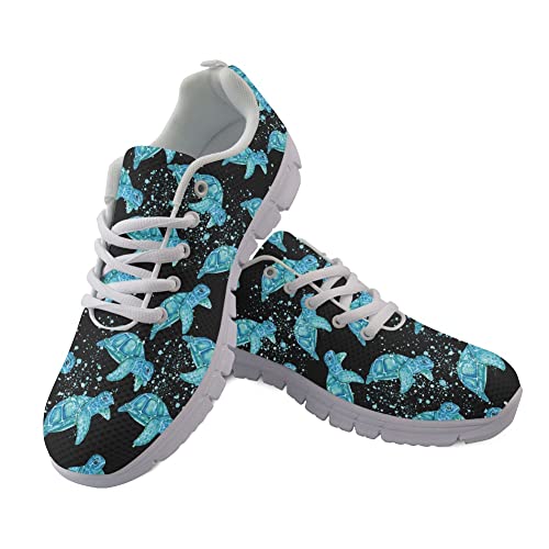Chaussures de course homme imprimé floral tortue de mer sport et fitness