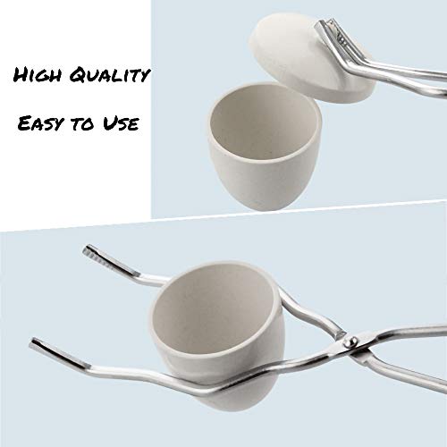 16" Stainless Steel Crucible Tongs with Heat Resistant Safety Melting Furnace Glove (16") - Thumbnail 4