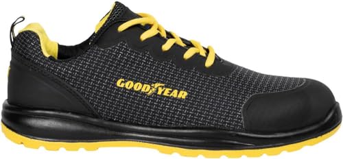 Goodyear Zapatos de Seguridad Transpirables Negros, Seguridad en el Trabajo, categoría S3, Talla 36