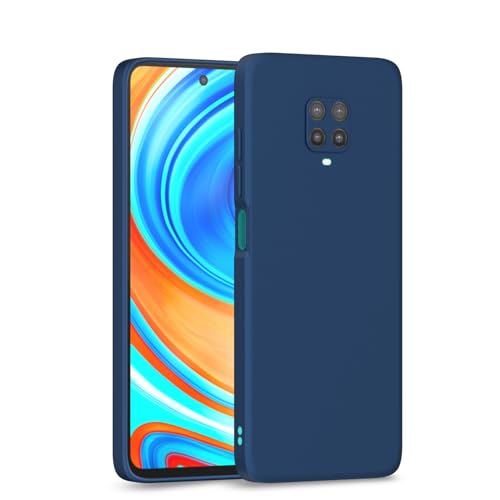 Image of Outlouders Back Cover for Redmi Note 9 Pro /Note 9 Pro Max /Poco M2 Pro /Note 10 Lite | Camera Protection | Durable Soft Matte Silicone Bumper Case (Blue)