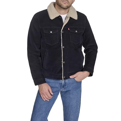 Levis Mens Cotton Trucker Navy Corduroy Medium