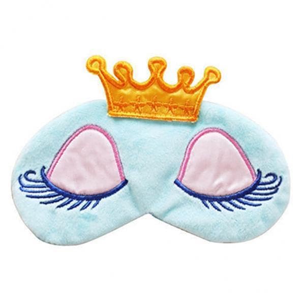 ECOMISTIQ®4xCartoon Long Eyelash Sleeping Beauty Crown Sleeping Eye Mask Eyeshade Blue|Health & Beauty|Health Care|Sleeping Aids|Sleep Masks-image-0