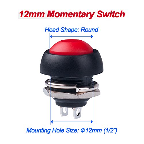 Awpeye PUSH-BUTTON 12Mm Waterproof Momentary Push Button Switch 15Pcs On- Off Switch thumb #5