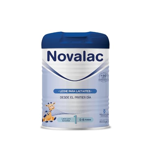 Novalac Premium 1 - Leche en polvo de Iniciación para bebes 0-6 Meses. Contribuye al normal desarrrollo de tu Bebé. Fórmula Elaborada con Pediatras rica en DHA - Leche para Lactantes - 800 g