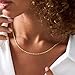 Krfy Gold Chain Necklace for Women Trendy - 925 Sterling Silver Clasp Dainty Choker Necklace 14K Gold Plated Thin Simple Singapore Chain Necklace Non Tarnish Waterproof Gold Jewelry for Women 18 inch