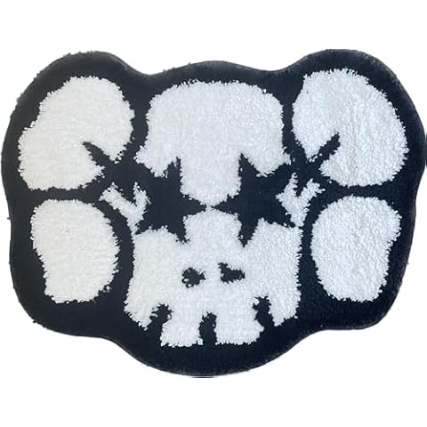 LUXAPE Ka-ws Rug - Bape Star Rug - Hypebeast Room Decor - Handmade & Premium- 27in W * 20in L (70 * 50cm) - Ka-ws Design - Hypebeast Rug - Preppy Decor - Bape Rug - Luxape Rug (Kawed) Cover