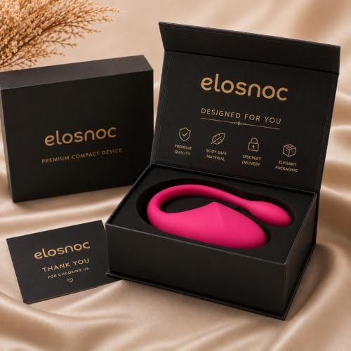 Image of ELOSNOC Personal Care Device | Rechargeable | Compact & Portable | Soft Silicone Finish | Multi-Mode | Pink
