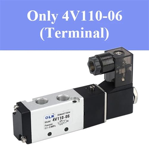 Électrovanne pneumatique 4V110-06 distributeur monostable AC220V 1/8 gaz air - 3