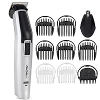 BaByliss 10-in-1 Titanium Multi Grooming Kit for Men, Beard Trimmer, Body Groomer, Nose & Ear Trimmer, Cordless, 60-Min Runtime, Precision Blades, Adjustable Comb Guides, Washable Heads, 7255U