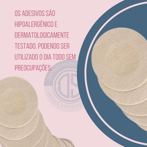 Kit 40 Tapa mamilo minimalista | Adesivo tecido protetor de peito |DEPARTAMENT STORE