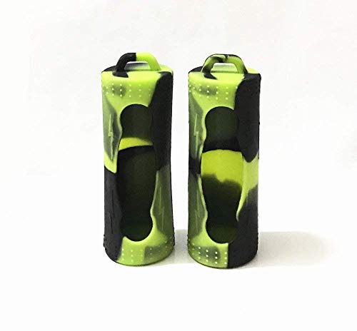 DEKPRO 2PCS 20700 - Funda Protectora para batería de Silicona 21700 Black Green