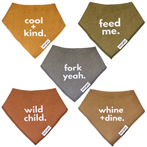 Denver James Bandana Feeding Drool Baby Bib I Soft Organic Cotton I Fleece Back #TOP7