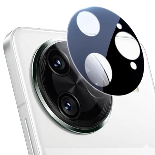 Image of HPTech Camera Lens Protector for Redmi K80 Pro | 9H Tempered Glass | 3D Curved Camera Guard | Ultra HD Clarity | Heavy Thickness Protection | Anti-Scratch | Easy Installation - Black (1 Pack)