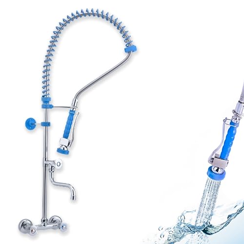 GOLDMAN SERVICE Mitigeur mural extensible pour évier de cuisine avec spray douche