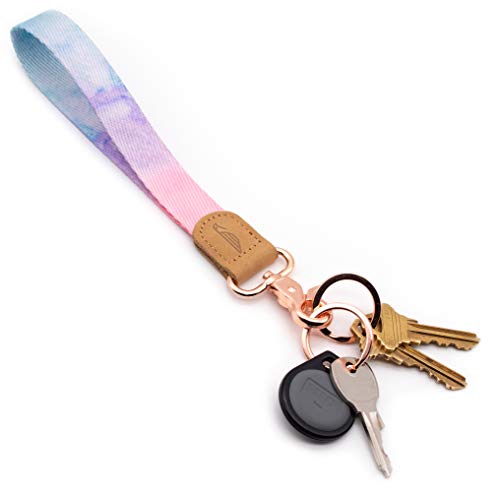 Image of POCKT Keychain Wristlet for Women and Men, Cute Wrist Lanyard for Keys, Short Key Chain Strap for Car Keys, Wallet, ID Badge & Phone | Mood