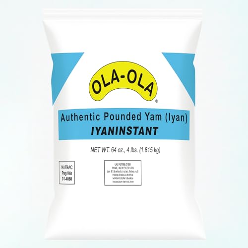 Africa Select Ola-Ola Authentic Pounded Yam – Pind Iyam – 1.8kg Pack | Premium Instant Yam Flour | Traditional Nigerian Swallow Dish
