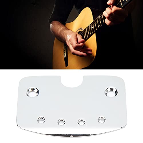 Guitar Tailpiece, Fine Workmanship Easy Installation Guitar Cigar Box Tailpiece Sturdy Silver Metal For Replacement #TOP1