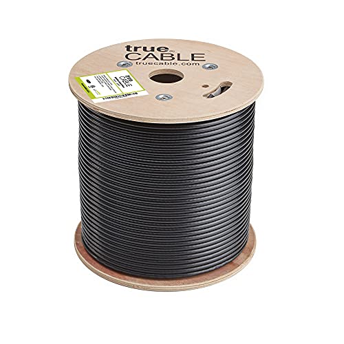 True Cable 6DSCMRBCBLK_500RL Truecable Rg6 Dual Shield Coax, 500Ft, Black, Riser Rated (Cmr/Catvr/Cl2), Bare Copper Conductor Coaxial Cable thumb #2