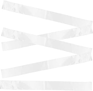 5pcs White Satin Table Runners Wedding Party Decor Lightweight Protective Cloth for Dining Tables Rustic Farmhouse Style Festive Atmosphere
