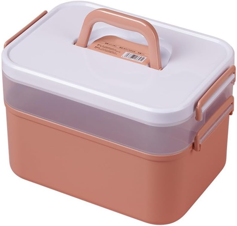 Multifunctional portable nail art tool storage box designed to store and organize brushes, polishes, and other accessories, with large capacity and sturdy build