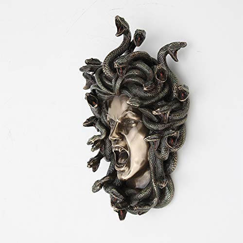 Veronese Design 7 1/4 Inch Greek Head Of Medusa Wall Plaque Cold Cast Resin Antique Bronze Finish Wall Sculpture Home Decor #TOP2