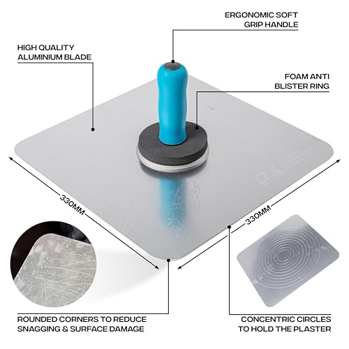 OX Tools OX Pro Hawk Handbrett zum Verputzen aus Aluminium - 330 x330mm