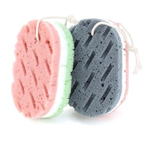 2 Pcs Bath Sponge, Deep Cleansing B...