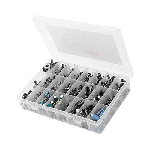 Oumefar Aluminum Electrolytic Capacitor Kit, High Accuracy 24 Value Electrolytic Capacitor Kit 630Pcs For Repair For Audio Amplifiers Capacitor #TOP30