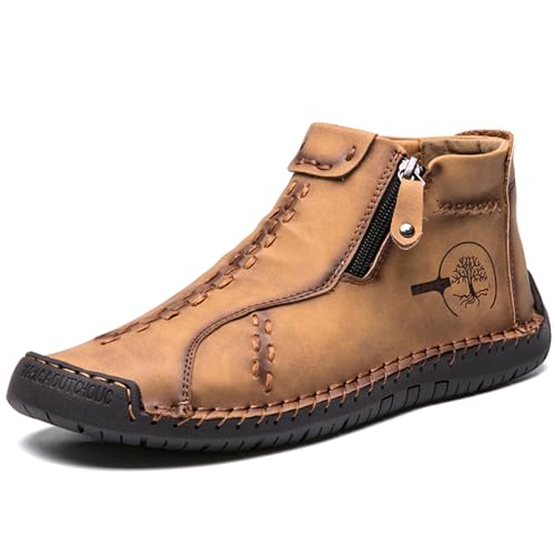 Mens Leather Slip On Loafers Fashion Sneakers Casual Shoes