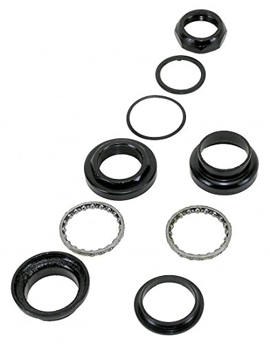 Jeu De Direction Semi-Intégré Noir 1 1/8" → 1,5" - Pour Fourche Vélo (Aluminium/Acier)